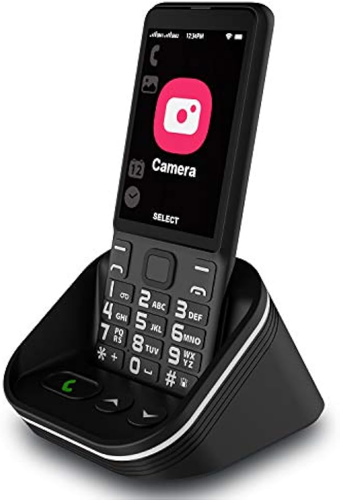TIANHOO Cell Phone for Seniors 4G/LTE Unlocked, Senior Cell Phone Unlocked, Dual Card Dual Standby, SOS Button, 4G Senior Phone Unlocked with Charging Dock Speaker (Black)