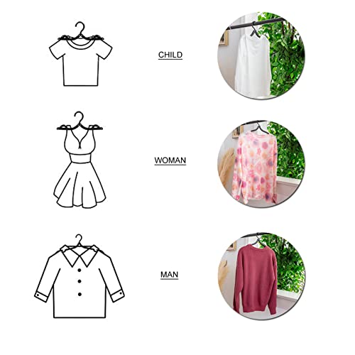 12 Pcs Black Travel Hangers - Portable Folding Clothes Hangers Travel Accessories Foldable Clothes Drying Rack For Travel #TOP6