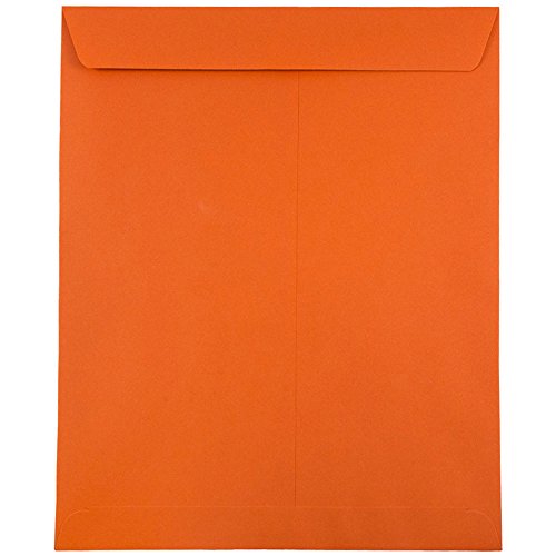 JAM PAPER 10 x 13 Open End Catalog Colored Envelopes - Orange Recycled - 25/Pack