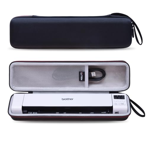 LTGEM Capa rígida para Brother DS-640 / DS-740D / DS-940DW / DS-720D & Itari & HP Small USB & Canon ImageFORMULA P-208II Scanner de documentos - Bolsa protetora de armazenamento de transporte