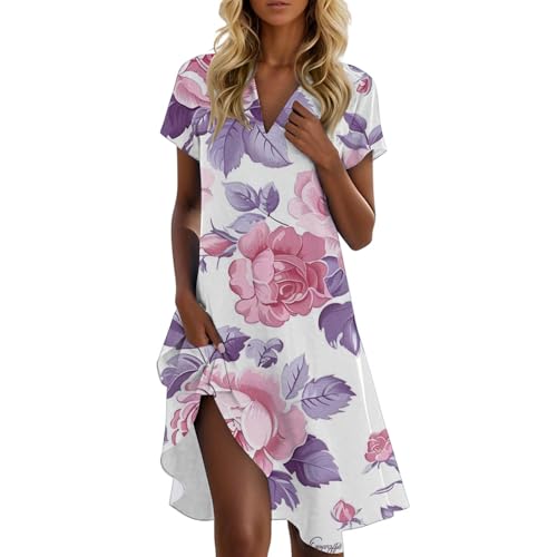 Générique - Générique Mes Commandes Robe Femme Chic Et Elegant Ceremonie Annee 20 Vêtements Tenue Sexy Tunique Corset Robe Ete Grande Taille Longue Femme Mariage Robes Maternité Business Lin (A05,XXL)