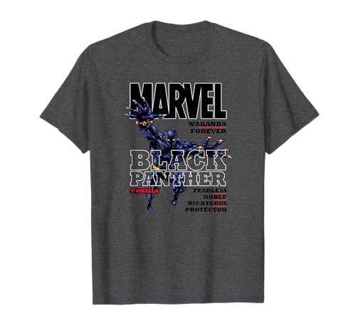 T-shirt Black Panther Marvel pour homme avec motif couverture de comic retro