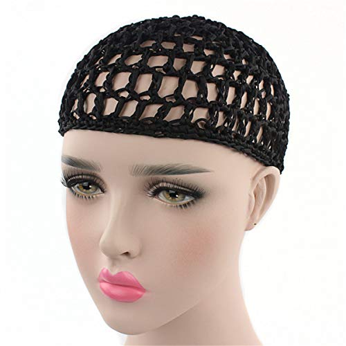 Image of Qianmome Women Soft Rayon Snood Hat Hair Net Crocheted Hair Net Cap Mix Colors