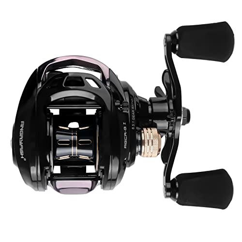 Angryfish Agcr-B Baitcasting Reels,5.7Oz Lightweight,New Compact Design Fishing Reel,Anti-Corrosion Ball Bearings Casting Reels,Carbon Fiber Drag,6.5:1 Gear Ratio(Right Handed) #TOP15