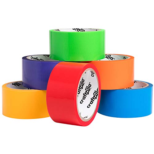 image for New: Craftzilla Colored Duct Tape – 6 Color Multi Pack – 10 Yards 