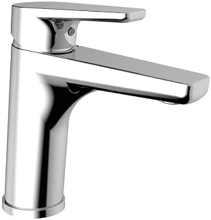 Gala Haza - Grifo para Lavabo, Monomando, con Diseño Moderno de Líneas Rectas y Curvas, con Tecnología G Last, Incluye Enlaces Flexibles 3/8 y de Instalación Sencilla - Garantía de 5 Años