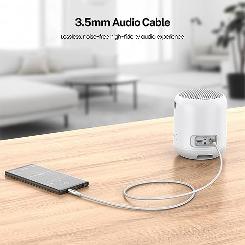 MOSWAG 1.64FT/0.5M 3.5mm Audio Cable Male to Male Nylon Braided Stereo Jack Cord for Phones Headphones, Speakers, Tablets - Image 3
