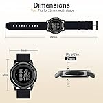 YUINK Mens Watch Ultra-Thin Digital Sports Watch Waterproof Stainless Steel Fashion Wrist Watch for Men Women - Image 3
