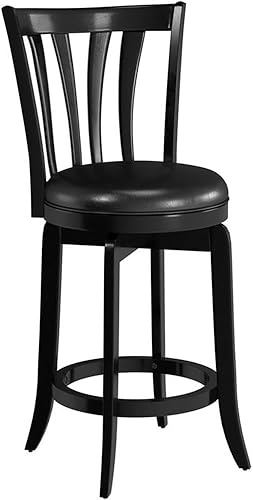 Miniatura 25 de Hillsdale Taburete de bar de altura ajustable de 29.5 pulgadas, madera Savana, color cereza Cereza,Cepillo de alambre azul,marrón, gris,Negro