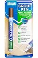 Grout Pen Brown Tile Paint Marker: Waterproof Tile Grout Colorant and Sealer Pen - Brown, Narrow 5mm Tip