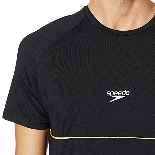 Speedo Gold Camiseta de Manga Curta, Homens, Preto, P