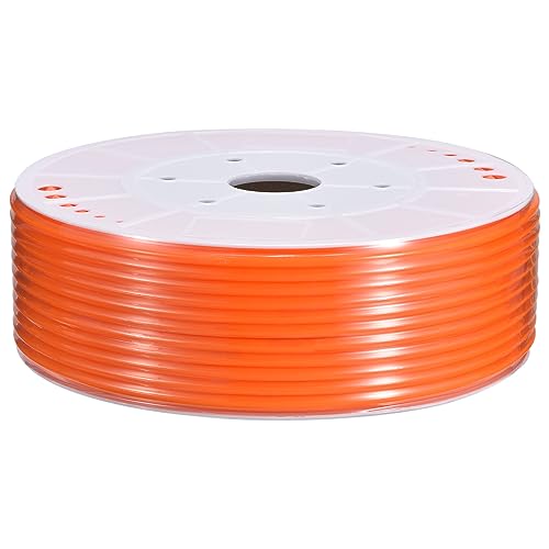 Image of MECCANIXITY Pneumatic Tubing Pipe, 8mmx5mm 295ft 90 Meters PU Air Line Tubing Hose Tube Red for Fluid Transfer Air Compressor
