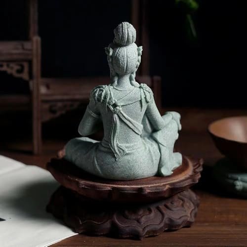 Image of livelyfish Fish Tank Decorations Buddha Statue Aquarium Stone Buddha Figurine Asian Zen Garden Guanyin Statues Underwater Landscaping Ornament, B
