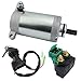 STABSOLI Starter Motor & Solenoid Relay & Ignition Switch for Kawasaki Bayou 220 KLF220 1996-2002, Bayou 250 KLF250 2003, 21163-1130 21163-1253 21163-1266 SMU0052 410-54045