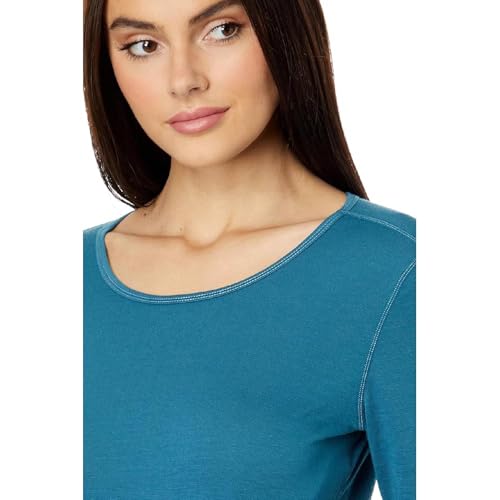 Hot Chillys Women's Pepper Bi-Ply Crewneck Top - Midweight Relaxed Fit Base Layer Thermal Workout Training Cold Weather Long Sleeve Top, Cross Country Blue, XS by Hot Chillys - Image 4