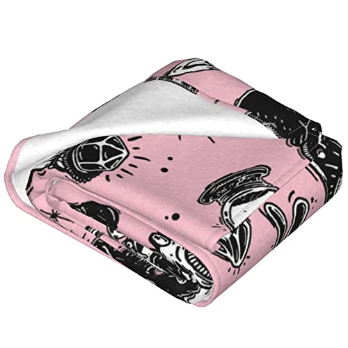 Blublu Witchy Witch Blanket Flannel Throw Blanket Flannel 50"X40" For Men Women Kids Gifts #TOP5