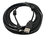 Importer520 Google Chromecast HDMI HDTV Stick 20ft Micro USB to Standard USB Cable Charger, Data, Computer, Sync Cord with Ferrite Core