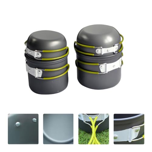 GANAZONO 1 Set Portable Outdoor Cooking Set Aluminium Alloy Cookware for Camping Hiking Picnics for People Durable Lightweight Practical Camping Pots and Pans - Image 2