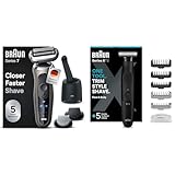 Bundle of Braun Series 7 Rasierer Herren, Kabelloser Nass- & Trockenrasierer Männer, Made in Germany, 72-C7650cc, Gold + Braun Series XT3 Gesicht & Körper, Elektrischer Rasierer, XT3200, Schwarz
