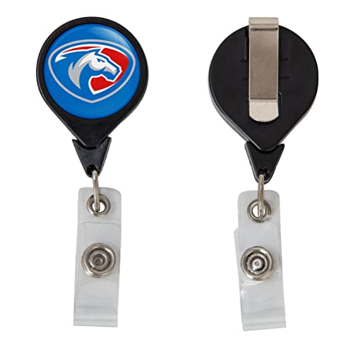 Desert Cactus Hill College Retractable Badge Holder Rebels ID Reel with Ticket Clip for Lanyard, Work, School & Office Access