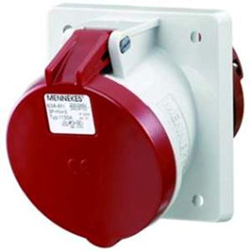 Prise de courant triphasée MENNEKES 1155A IP44 63A 400V connecteur rouge et blanc - 2