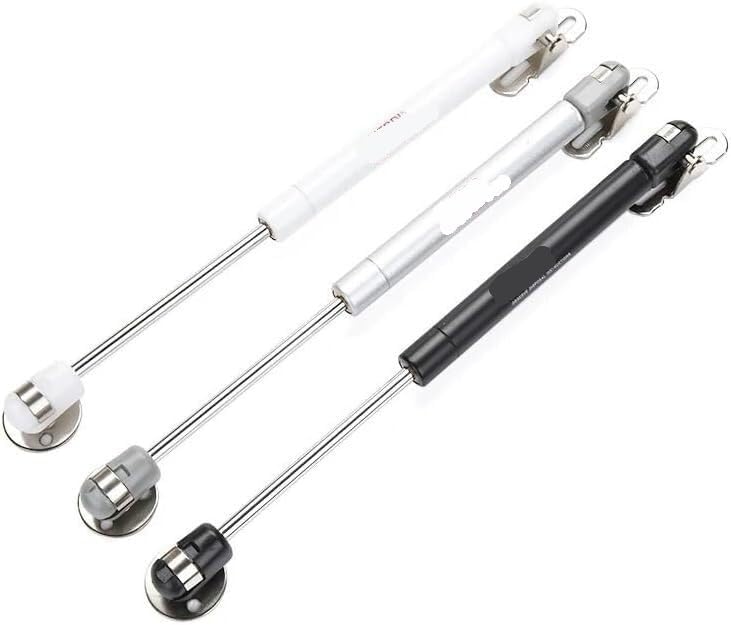 2PCS Cabinet Door Gas Spring Hinges 6-15KG - Hydraulic Hinge Strut for Kitchen Cupboard, Furniture Hardware Support(White,6PCS 6KG (60N) (13LB))