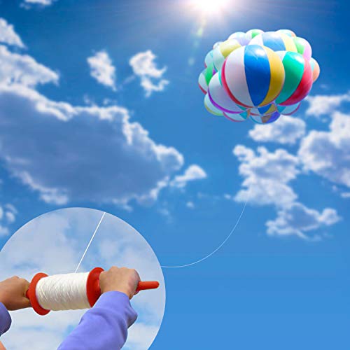 Crefotu Kite Spool - 50 LB 500 Feets - Kite Line for Kids/Teens (Red)