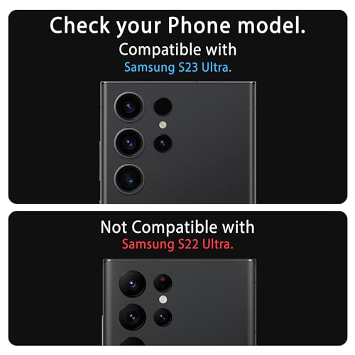 Image of FIRST MART Black Camera Ring Guard Protector for Samsung Galaxy S23 Ultra | Tempered Glass with Metal Alloy Rings, HD Clear, Scratch Resistant, Case-Friendly | Pack of 1