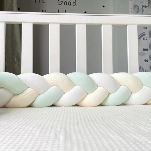 HJZPWB Cojín Protección contra Caídas Anticolisión Chichonera Cuna Adecuado Cojines Decorativos Alfombra Anticolisión Protección Cama Trenza para Proteger Bebe Y Decorar La Cuna,A22,100cm