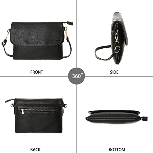 Minicat Inicat Small Crossbody Purse Built In Wallet Crossbody Bags Pocketbooks For Women(Small, Clutch-Black2) #TOP6