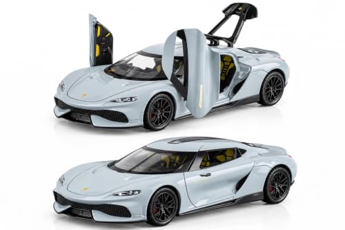 Image of Sky Tech Koenigsegg Gemera Toy Car 1:32 Exclusive Alloy Metal Pull Back Die-cast Car Diecast Metal Pullback Toy car with Openable Doors & Light, Music Boys Gifts Toys for Kids【Colors as Per Stock】