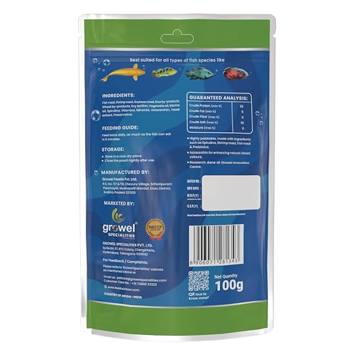 Image of Medium Floating Fish Food Pellets 100g | 5.5mm Pellet Size | Highly Digestible & Nutritious Fish Feed for All Aquarium Fish
