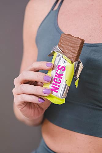 NICKS Barre protéinée Sans Sucres Ajoutés, Gaufrettes proteinées, Biscuits Sans Sucres Ajoutés Lowcarb, Sans Gluten | 25% de protéines | 203 calories | Vanille, 40 g X 24 – Image 6