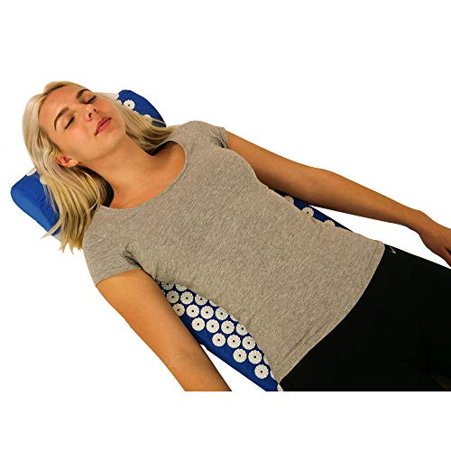 Ergotopia Akupressurmatte zur wohltuenden Entspannung/Massagematte für ruhige Momente und bessere Durchblutung/Inklusive Akupressurkissen