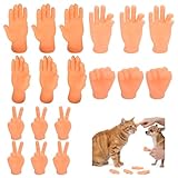 Tiny Hands Set – 18 Mini Finger Puppets, Realistic PVC Material, Ideal for Pranks, Photos, Pet Play, Halloween & Role Play