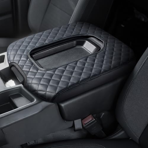 ISSYAUTO Center Console Cover Compatible with 2019-2024 Silverado Sierra Jump Seat Console Leather Armrest Cover by ISSYAUTO - Used condition - US$27.91