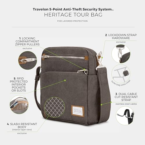 Image of Travelon Anti-Theft Heritage Tour Bag