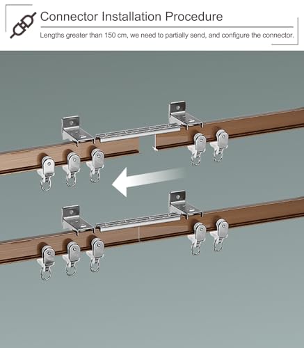 Installation facile pour cette tringle flexible marron de plafond - 7