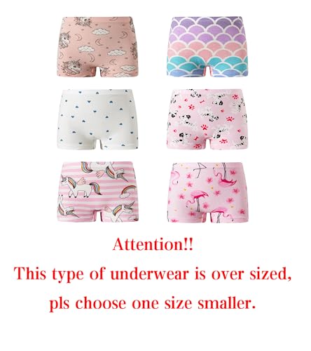 KikizYe Little Girls Boyshort Panties Big Kids Soft Cotton Underwear2