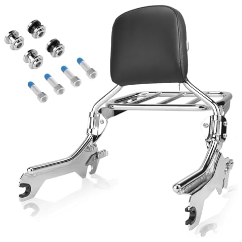 Eumti HoldFast Sissy Bar Upright for FLFB, FLFBS FXBR, FXBRS, Detachable Passenger Backrest w/Sport Luggage Rack w/Docking Hardware Fits Harley Softail Fat Boy Breakout 2018-2024 Cover