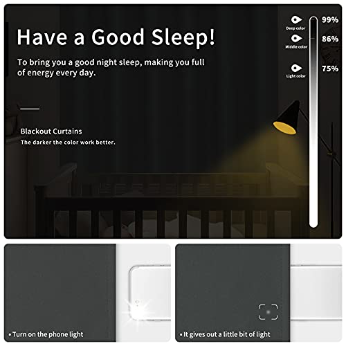 Image of Easy-Going Blackout Curtains for Bedroom, Solid Thermal Insulated Grommet and Noise Reduction Window Drapes, Room Darkening Curtains for Living Room, 2 Panels(42x63 in, Dark Gray)