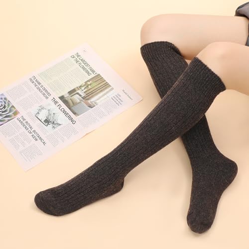 Image of Pleneal Slouchy Socks for Women Long Scrunch Sock Chunky Knit Boot Socks