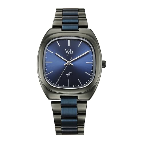 Fastrack Vyb Aviator Blue Dial Metal Strap Watch - Image 2
