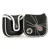 19th Hole Custom Shop Spider High-MOI Mallet Putter Headcover, Heel Shaft, Black, Golf Head Cover
