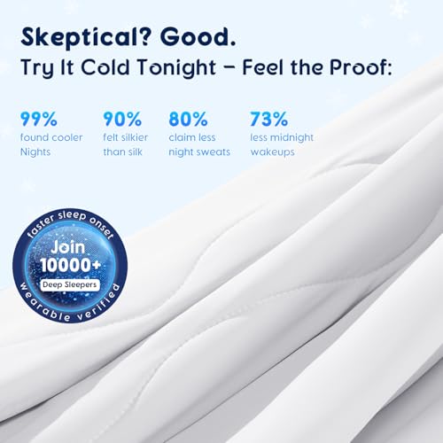 Image of Cooling Blanket for Hot Sleepers & Night Sweats - Cooling Comforter, Breathable Lightweight Double-Sided Summer Bedding, Breathable Soft All Season (Arctic White, Queen(90 inchx90 inch))