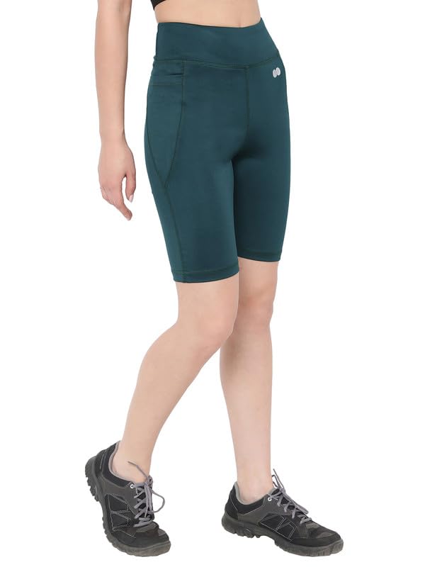 Image of Clovia Women's High Rise Active Cycling Shorts with Side Pocket