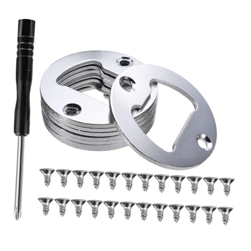 SAFIGLE Inserciones para Abridor de Botellas de Cerveza Accesorio DIY de Cromado con Destornillador Incluido Práctico para Abrir Botellas y Latas Pequeñas