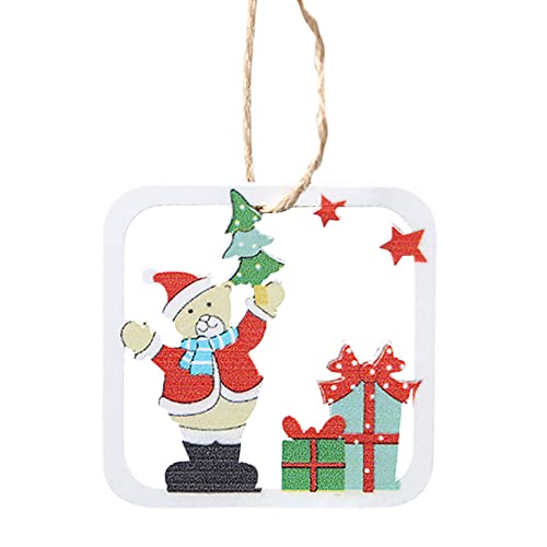 Pendentif de Noël festif en bois pour recréer la magie des Noëls d'antan