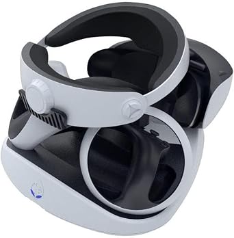 Collective Minds PSVR2 Showcase Premium PSVR2 Charger and Display Stand (Includes AC Adapter for Fastest Charging)