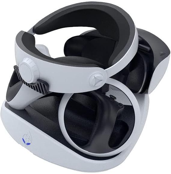Collective Minds PSVR2 Showcase Premium PSVR2 Charger and Display Stand (Includes AC Adapter for Fastest Charging)